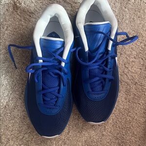 Blue and White Athletic Sneakers